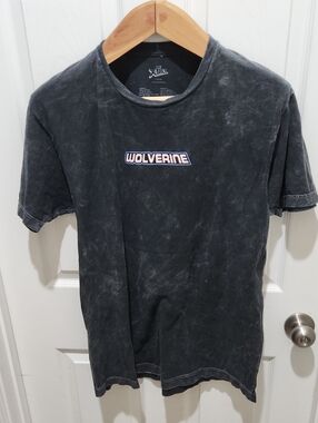 Wolverine Black Washed Short Sleeve Logo Tee